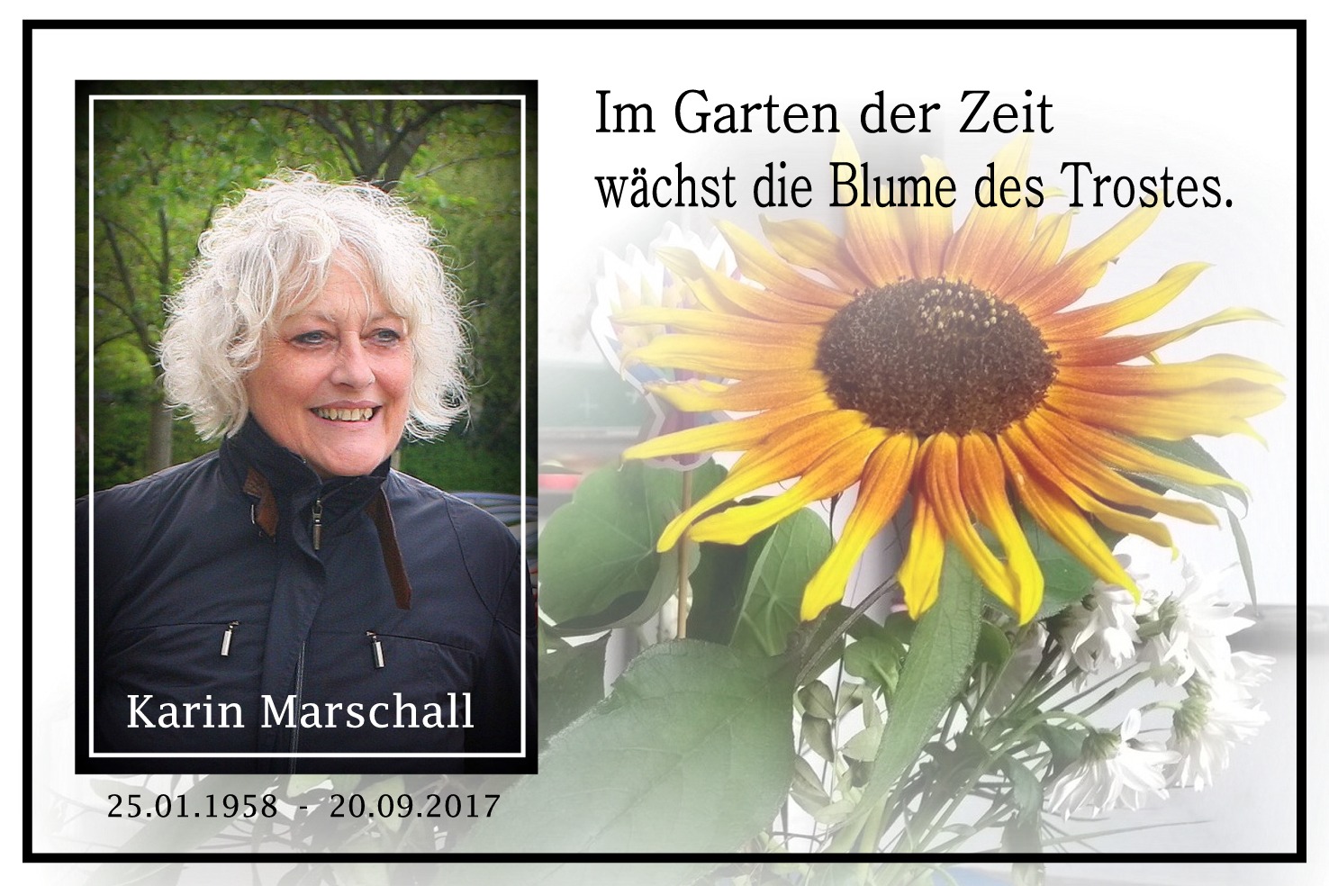 Wir taruern um Karin Marschall